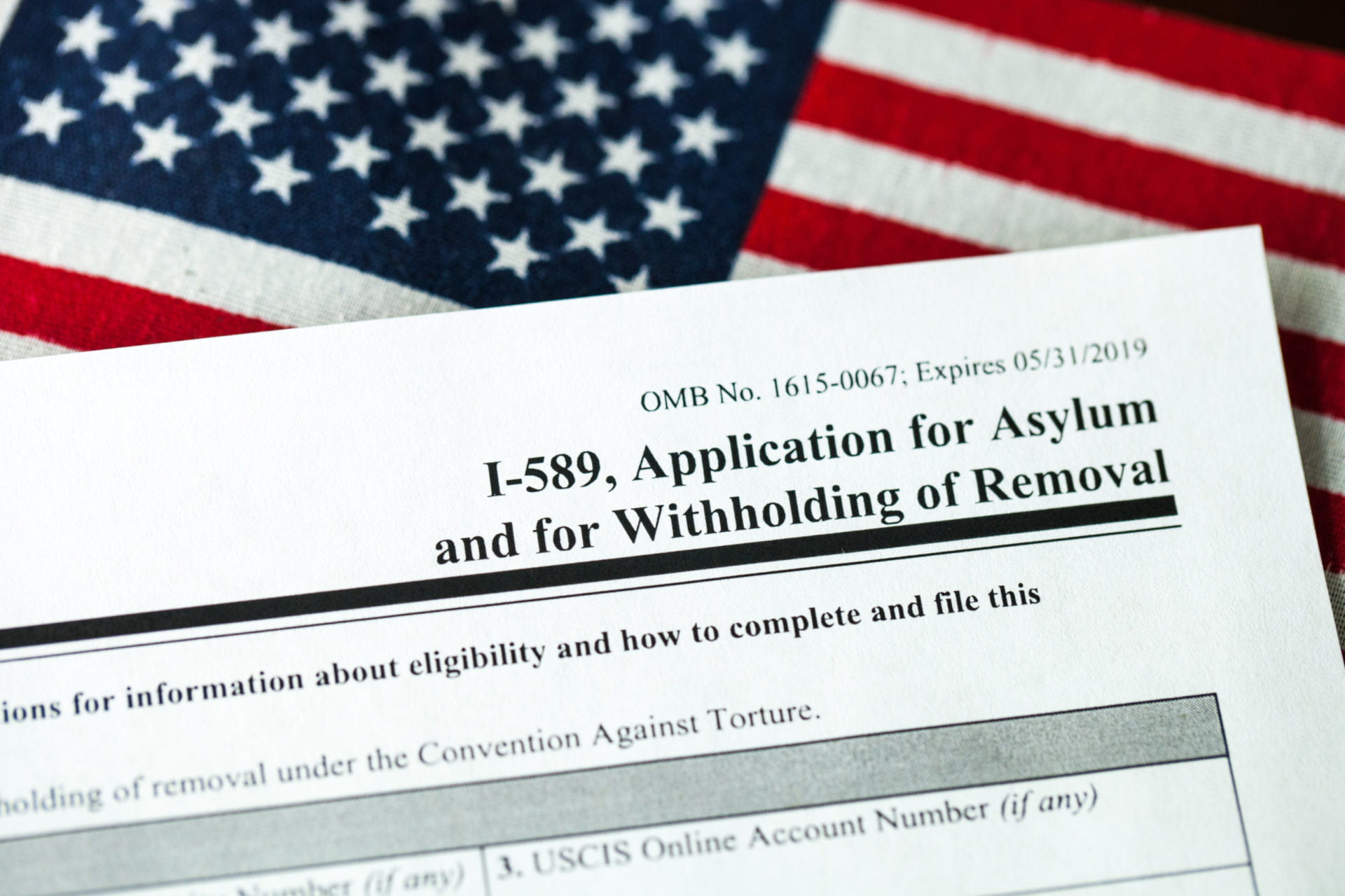 Application for asylum to USA
